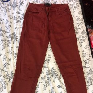Zara Trafaluc Burgundy Jeans
